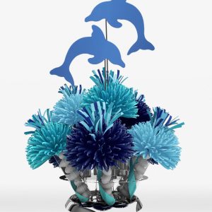 Tropical Hawaiian Luau Blue Dolphin Centerpiece