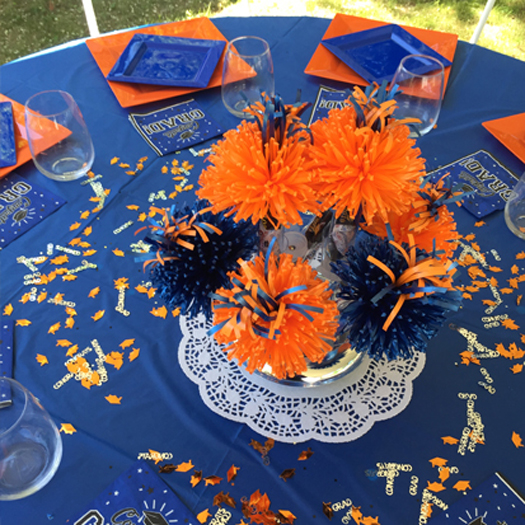 Wanderfuls centerpiece in a graduation ball