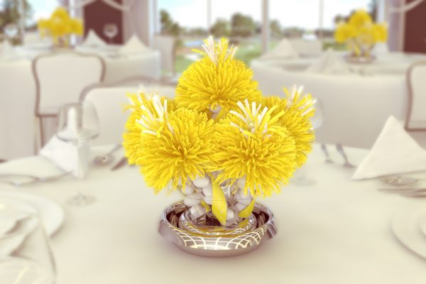 daffodil yellow 6 favor bouquet
